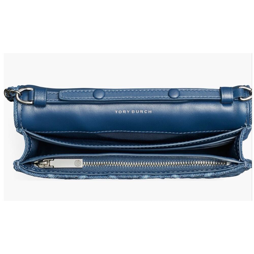 Tory Burch Fleming Denim Crossbody Bag - Picture 2 of 10